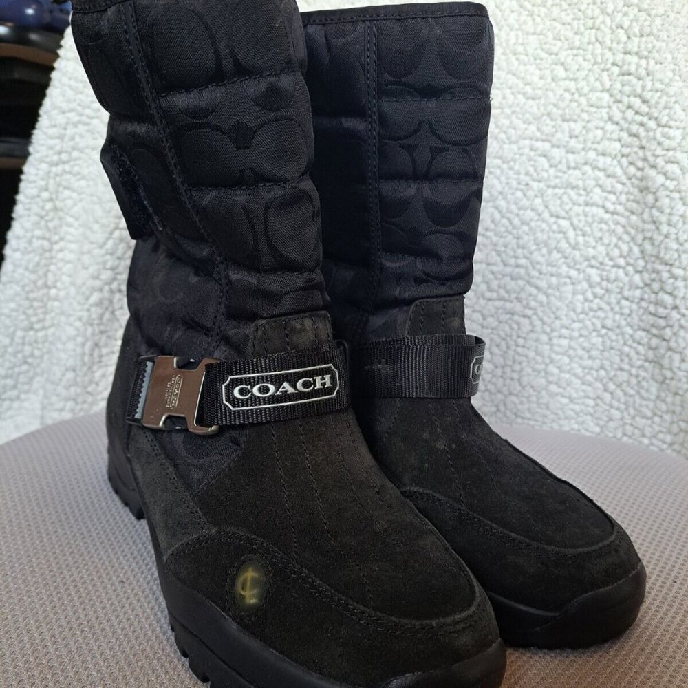 Coach Winter Boots Women's Black Insulated Vibram Soles - 7M